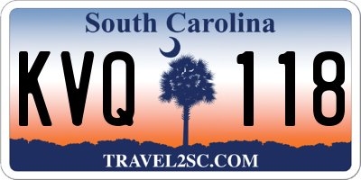 SC license plate KVQ118