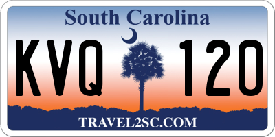 SC license plate KVQ120