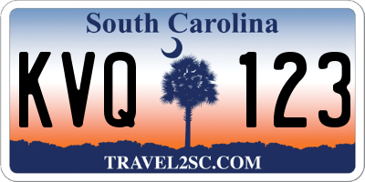 SC license plate KVQ123