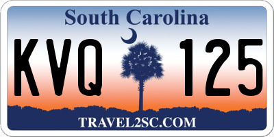 SC license plate KVQ125