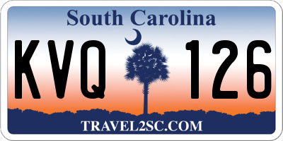 SC license plate KVQ126