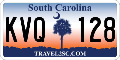 SC license plate KVQ128