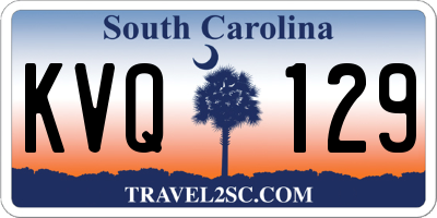 SC license plate KVQ129
