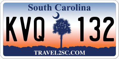 SC license plate KVQ132