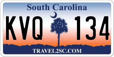 SC license plate KVQ134