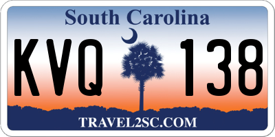 SC license plate KVQ138