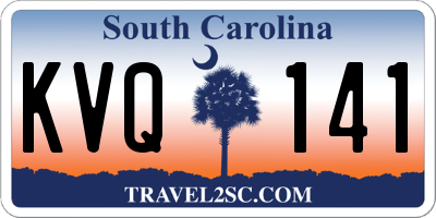 SC license plate KVQ141