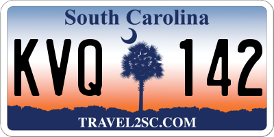 SC license plate KVQ142