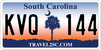 SC license plate KVQ144