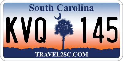 SC license plate KVQ145