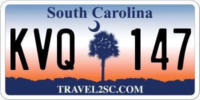 SC license plate KVQ147