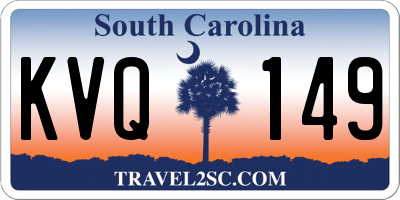 SC license plate KVQ149