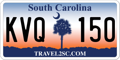 SC license plate KVQ150