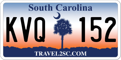 SC license plate KVQ152