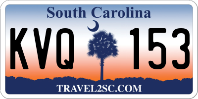 SC license plate KVQ153