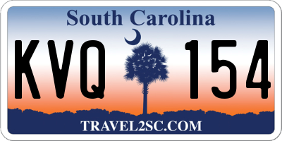 SC license plate KVQ154