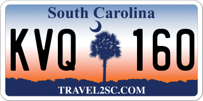 SC license plate KVQ160