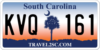 SC license plate KVQ161