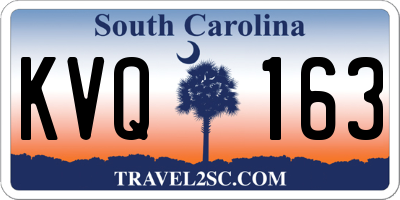 SC license plate KVQ163