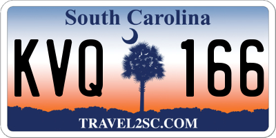 SC license plate KVQ166