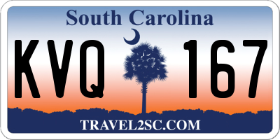 SC license plate KVQ167
