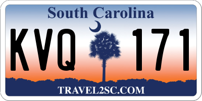 SC license plate KVQ171
