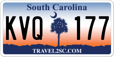 SC license plate KVQ177
