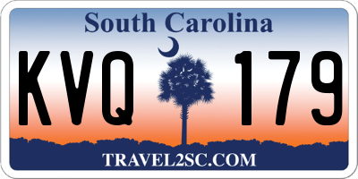 SC license plate KVQ179