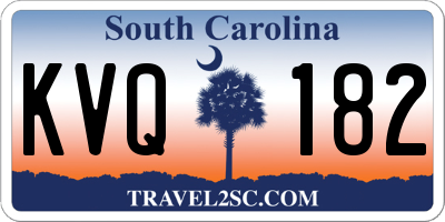 SC license plate KVQ182