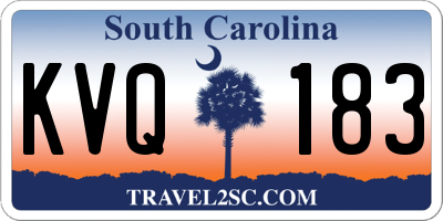SC license plate KVQ183