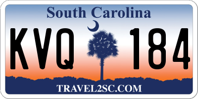 SC license plate KVQ184