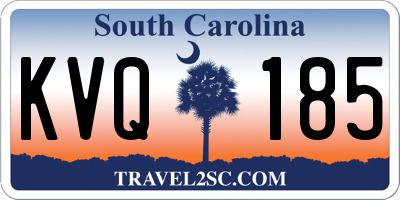 SC license plate KVQ185