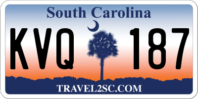 SC license plate KVQ187