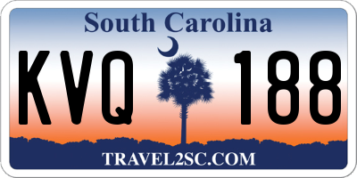 SC license plate KVQ188