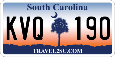 SC license plate KVQ190
