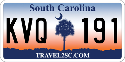 SC license plate KVQ191