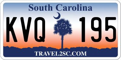 SC license plate KVQ195