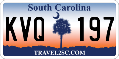 SC license plate KVQ197