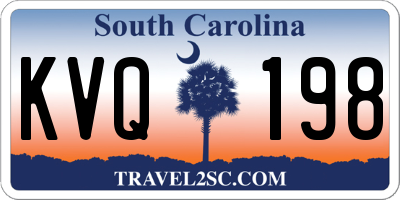 SC license plate KVQ198