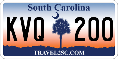 SC license plate KVQ200
