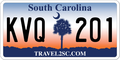 SC license plate KVQ201