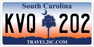 SC license plate KVQ202