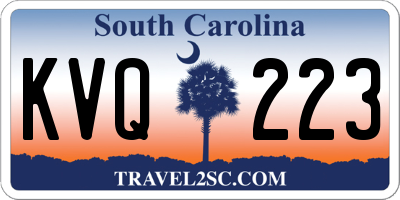 SC license plate KVQ223