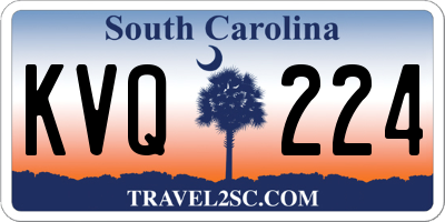 SC license plate KVQ224