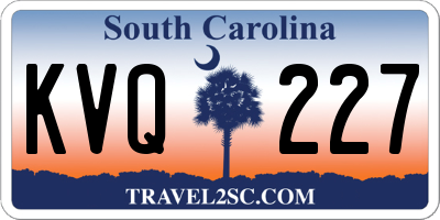 SC license plate KVQ227