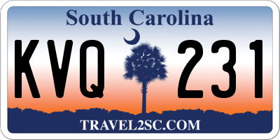 SC license plate KVQ231