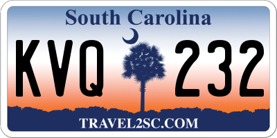 SC license plate KVQ232