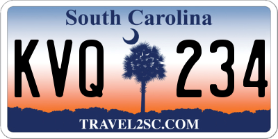 SC license plate KVQ234