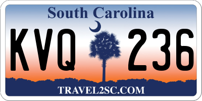 SC license plate KVQ236