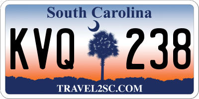 SC license plate KVQ238